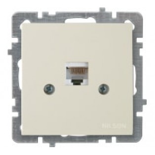 Механизм розетки 1СП комп САТ5  крем Touran naturel
