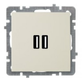 Механизм розетки USB 2СП крем Touran naturel