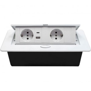 Блок розеток MX-226 2-секции белый 1USB+1 typeC
