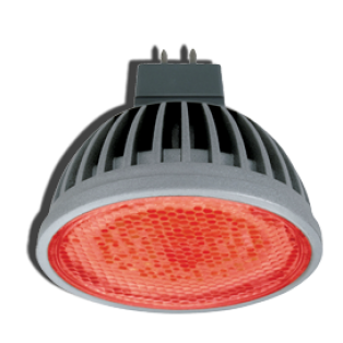 Лампа светодиодная Ecola MR16 LED 4.2W220V GU5.3 Red прозрачное стекло 47х50