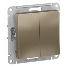 Механизм переключателя 2-кл СП 10А AtlasDesign шампань
