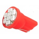 Автомобильная светодиодная лампа Т10-W5W-SMD3528 8Led 0,8Вт 12V красный