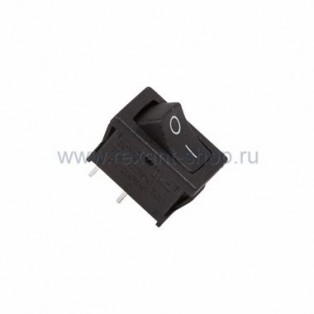 Выключатель (36-2110) 250V, 6А черный Mini ON-OFF