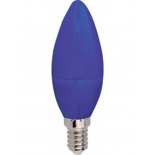 Лампа светодиодная Ecola LED C37 E14 6W220V Blue свеча 103х37