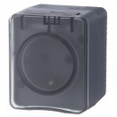 Розетка с/з IP54 16A AtlasDesign антрацит
