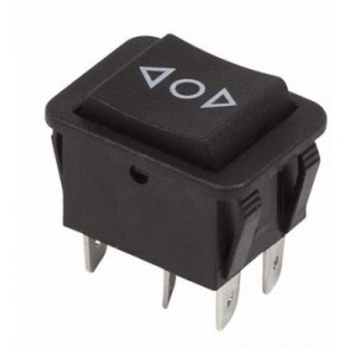 Выключатель (36-2375) 250V, 15А черный с нейтр. б/фикс ON-OFF-ON