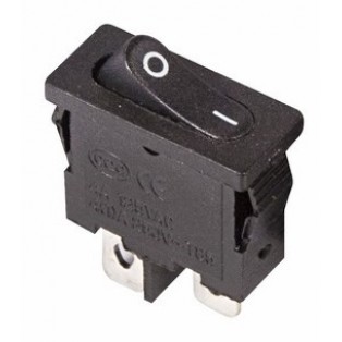 Выключатель (36-2050) 250V, 6А черный Mini ON-OFF