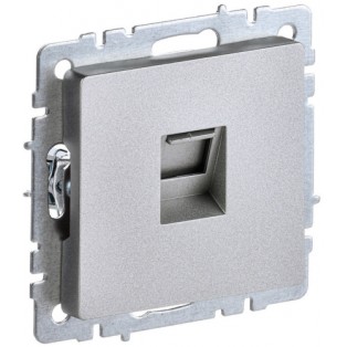 Розетка компьютерная RJ45 кат.5Е BRITE алюминий