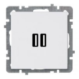 Механизм розетки USB 2СП белый Touran naturel