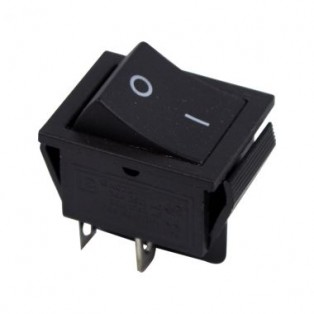 Выключатель (36-2380) 250V, 15А черный б/фикс