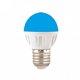 Лампа светодиодная Ecola globe LED 4.0W G45 220V E27 Blue матовая колба 77х45