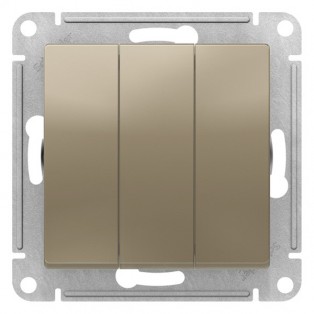 Механизм выключателя 3-кл СП 10А AtlasDesign шампань