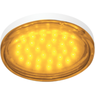 Лампа светодиодная Ecola GX53 LED 4.4W220V Tablet Yellow желтая прозрачное стекло 27х74