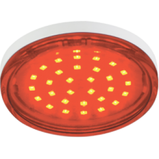 Лампа светодиодная Ecola GX53 LED 4.4W220V Tablet Red красная  прозрачное стекло 27х74