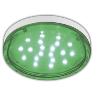 Лампа светодиодная Ecola GX53 LED 4.4W220V Table Green зеленая прозрачное стекло 27х74