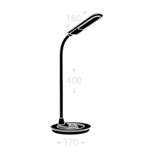 NL-80 белый Настольный светильник на подставке + струбцина 10Вт