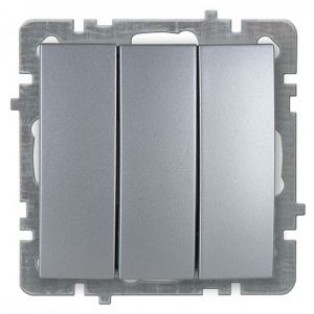 Механизм выключателя 3СП серебро Touran metallic