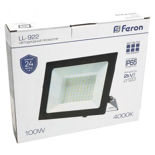 Прожектор Feron, LL-922, SMD 100W, 4000K, IP65