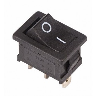 Выключатель (36-2130) 250V, 6А черный Mini ON-OFF
